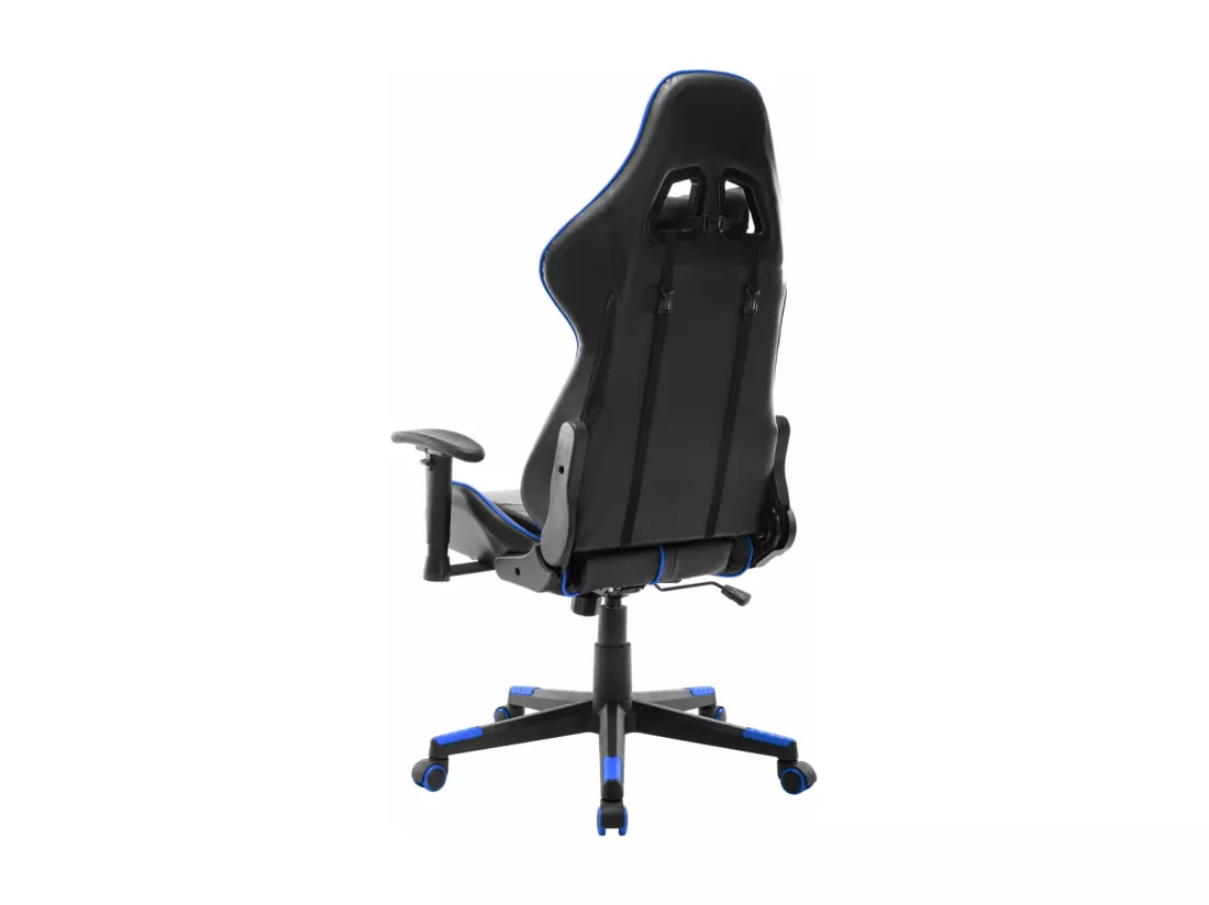 Chaise de jeu Noir et bleu Cuir artificiel