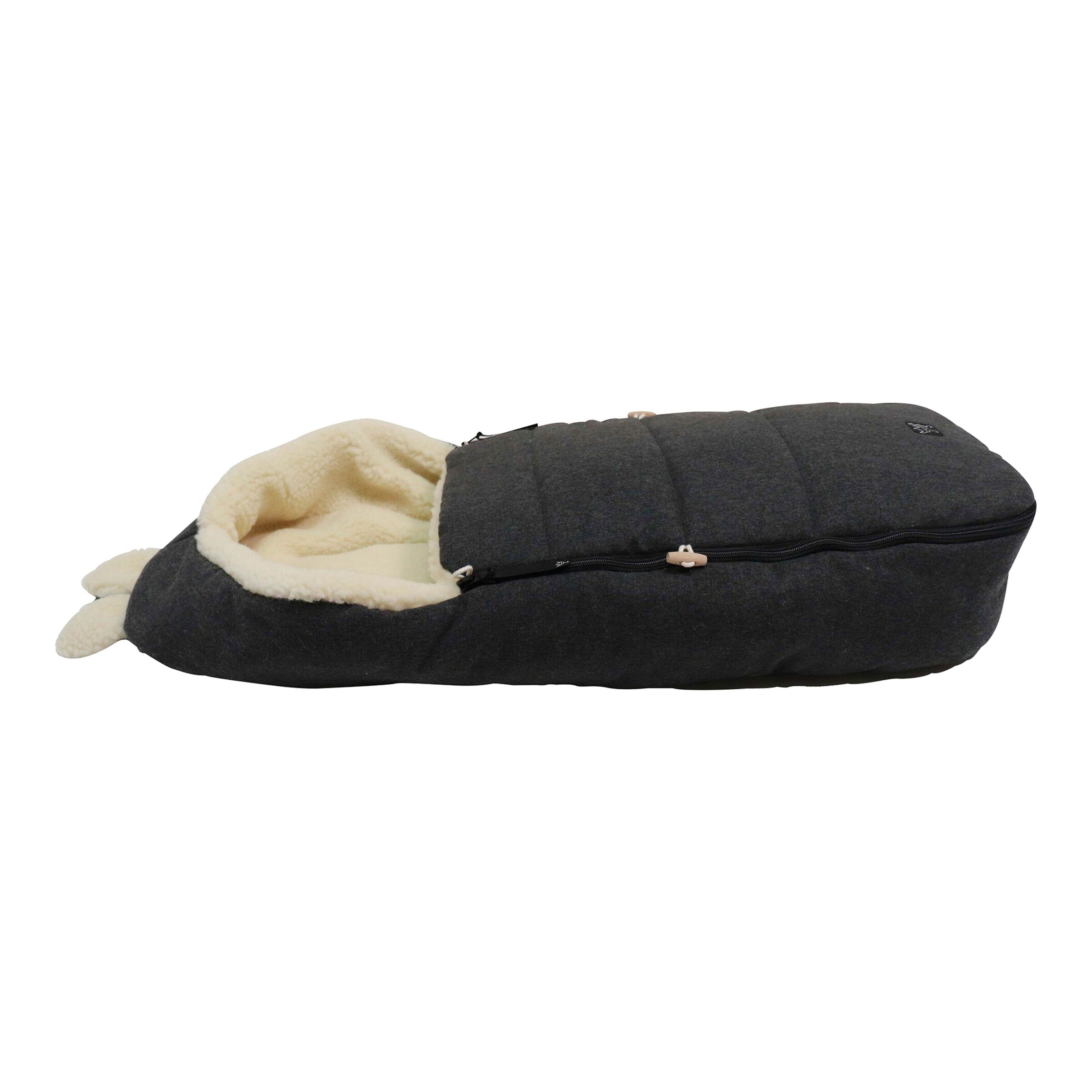 Kaiser Winterfußsack HOODY MAUS WOOL für Babyschalen dark shadow
