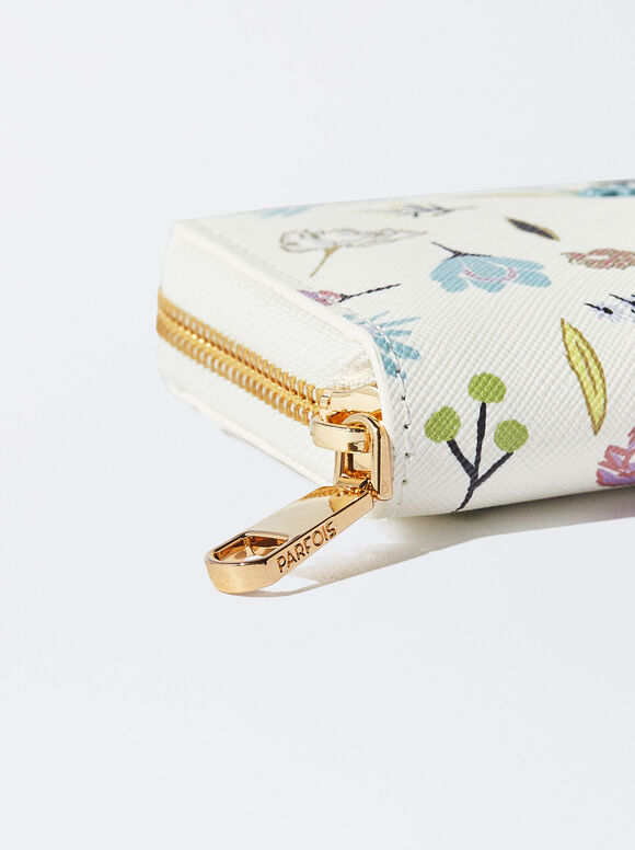 Bolsa com estampa floral - Off-White