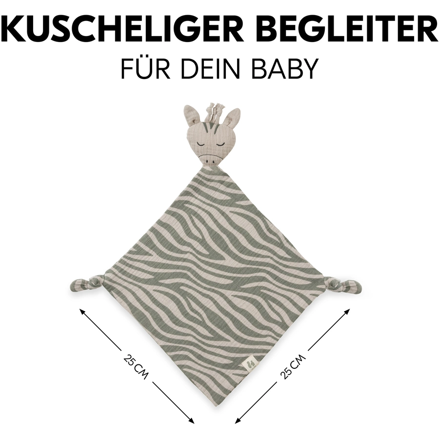 hauck Schnuffeltuch Cuddle N Play Zebra Sage