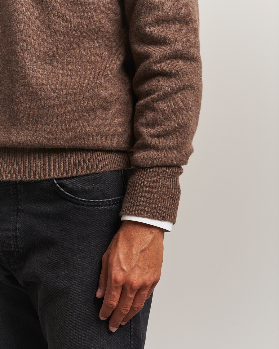 William Lockie Melrose Cashmere Crew Neck Mocha