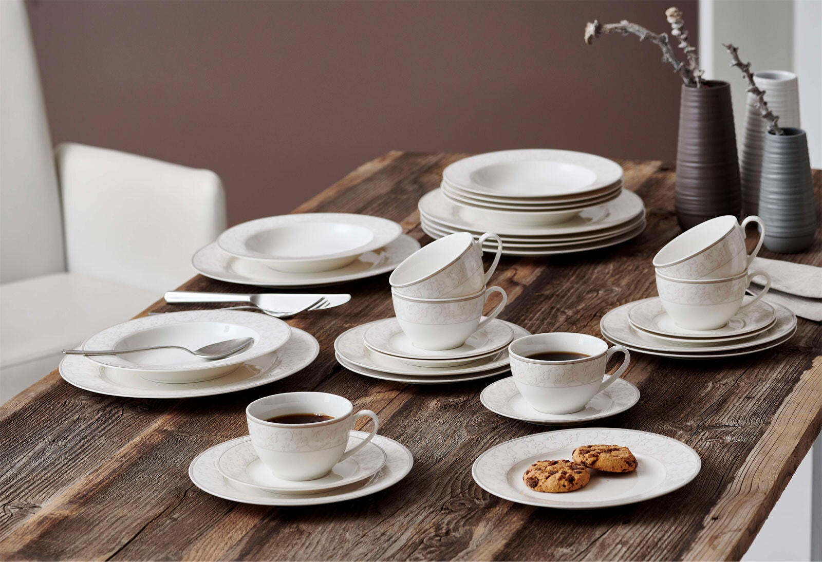 Ritzenhoff & Breker Kaffee Untertasse ISABELLA 6er Set cremeweiß