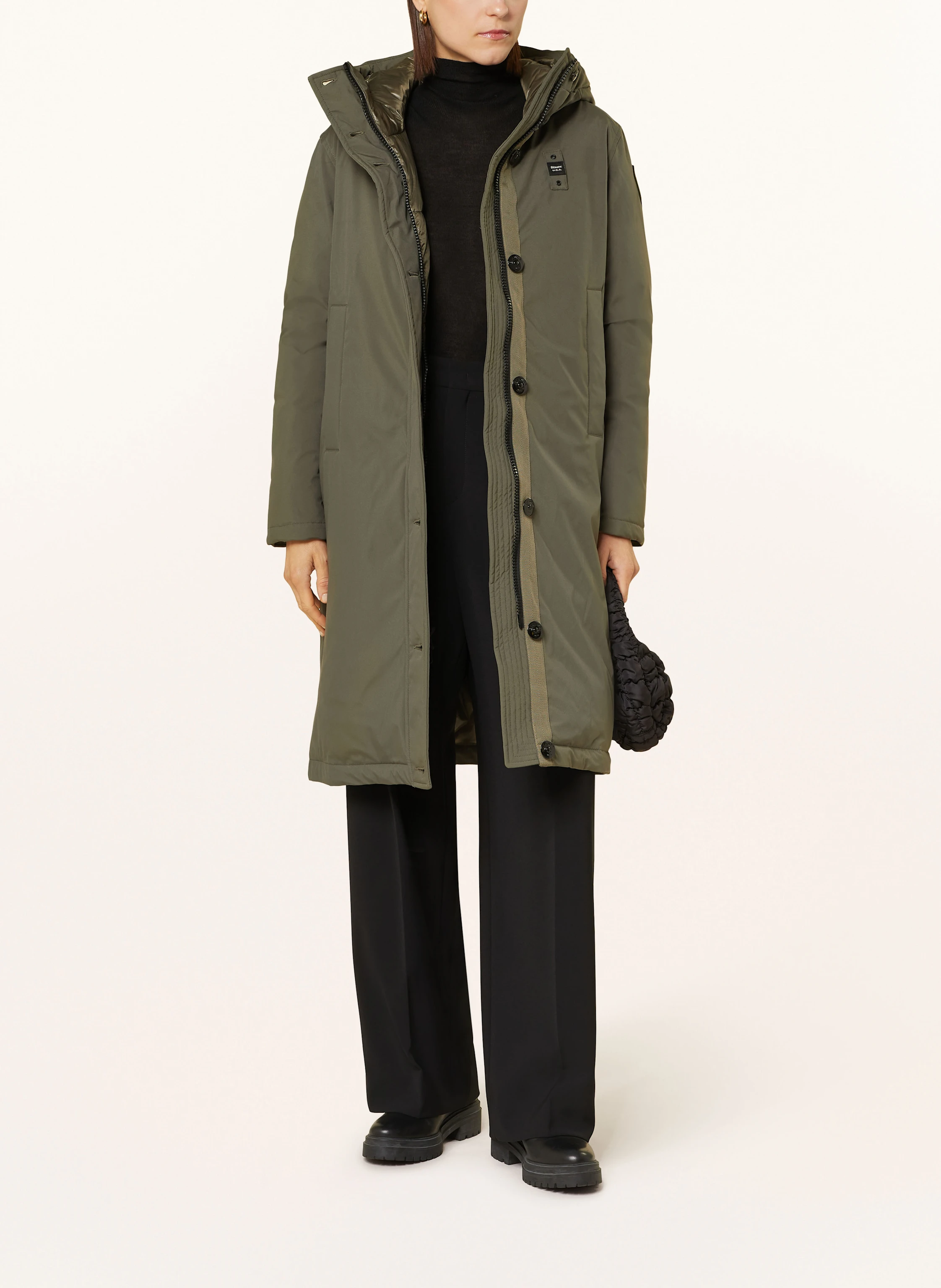 Blauer Daunenmantel CARMEN