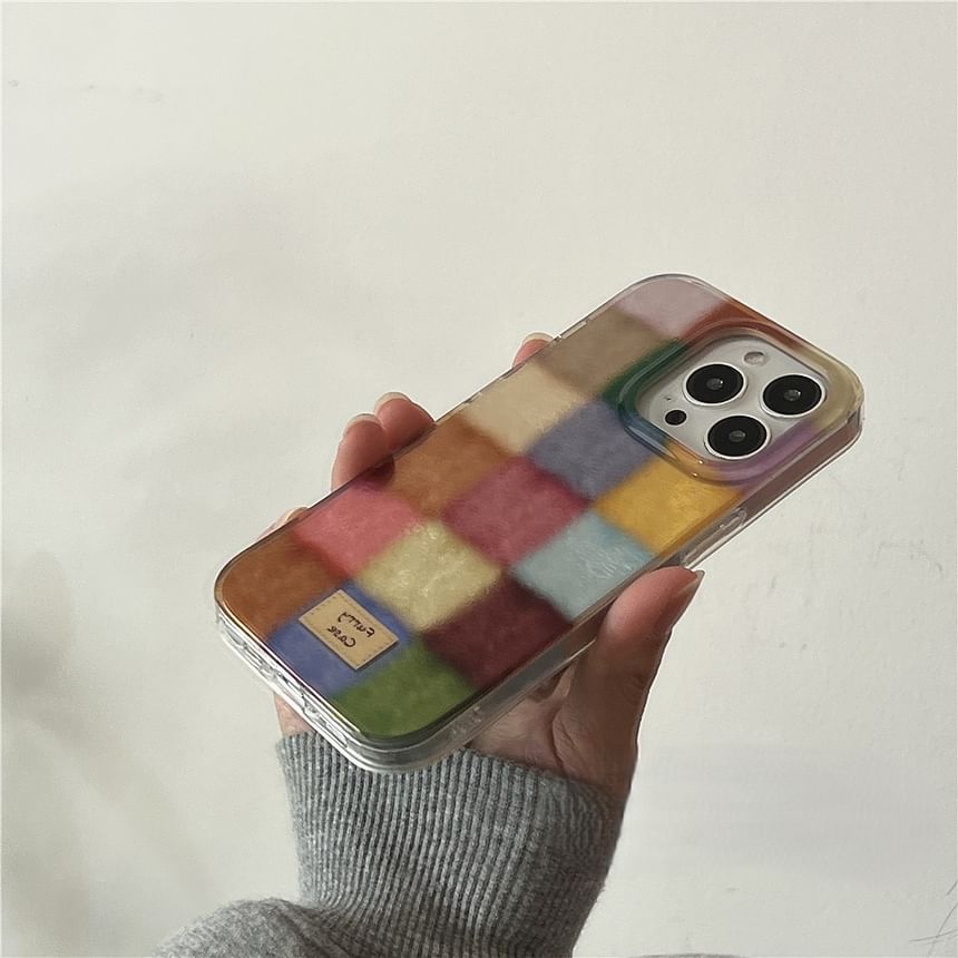 Telefoon in de Shell - Checker telefoonhoesje - iPhone 16 Pro Max / 16 Pro / 16 Plus / 16 / 15 Pro Max / 15 Pro / 15 Plus / 15 / 14 Pro Max / 14 Pro / 14 Plus / 14 / 13 Pro Max / 13 Pro / 13 / 13 Mini