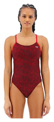 Maillot de Bain Femme 1 Pièce Tyr Lapped Cutoutfit Rouge