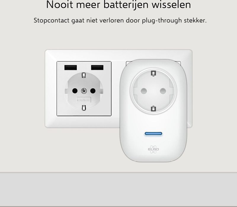 ELRO DB4000 Draadloze Kinetische Deurbel Set – met 2x Plug-in Ontvanger met Stopcontact – Geen Batterijen nodig