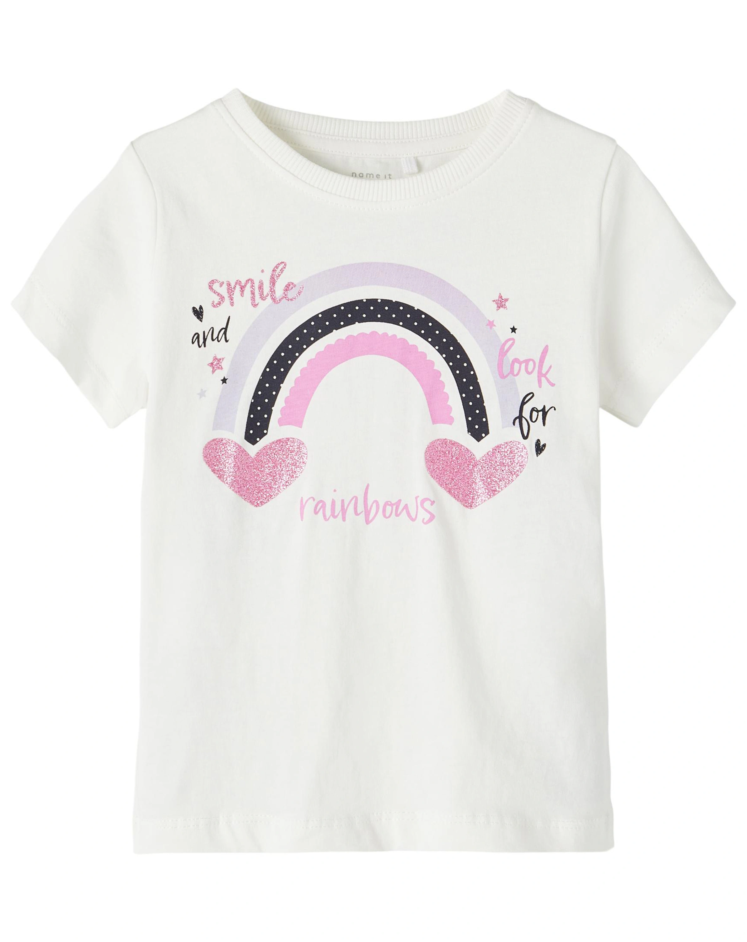 T-Shirt NMFBRIGITA - RAINBOW in jet stream