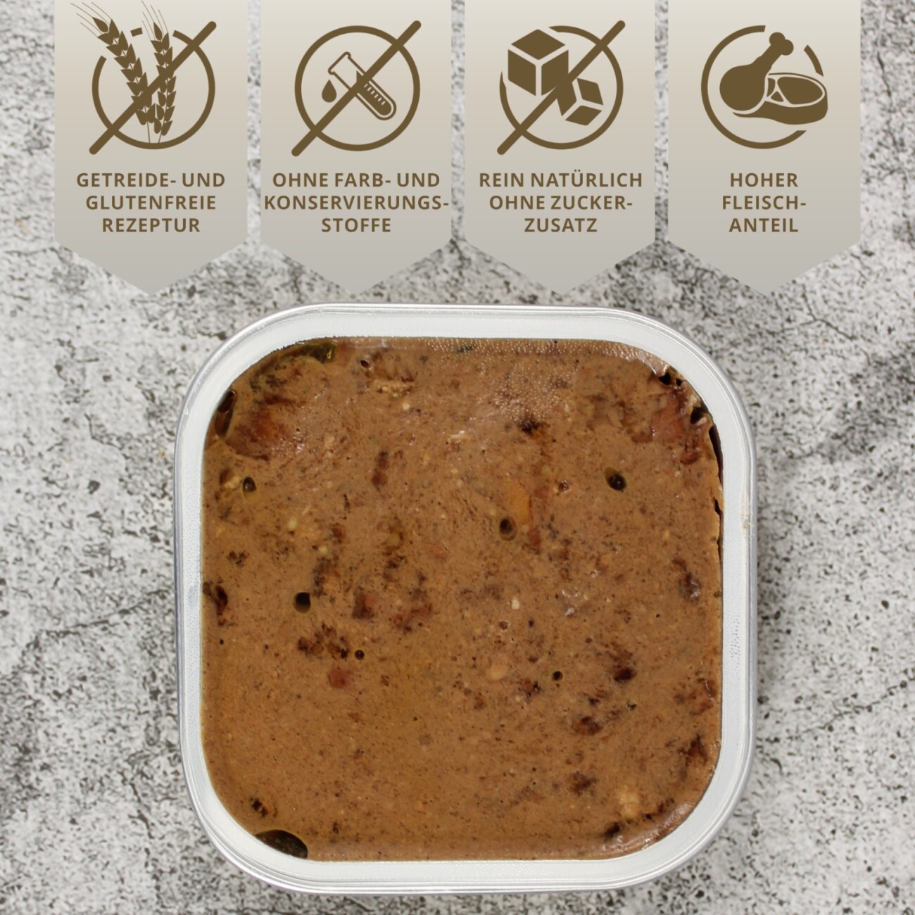 Lyra Pet Lecker.Pet Emily's Feine Paté Reich an Rind Katzenfutter Nassfutter Vollnahrung 17x100 g