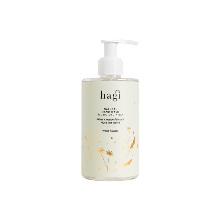 Hagi Waschen ist schön natürliches Handwaschgel Weiße Blumen 300 ml