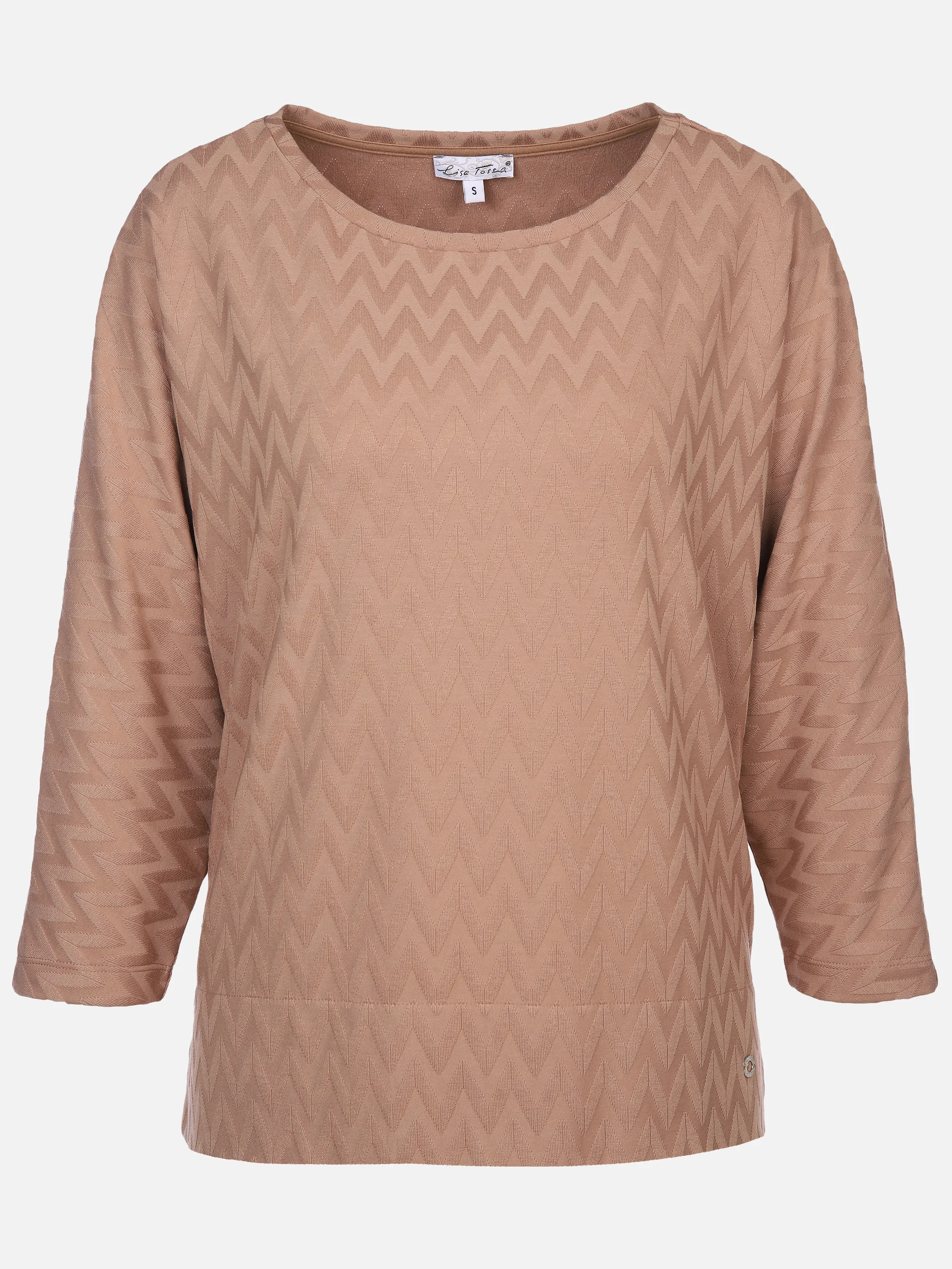 Damen Jacquard Shirt mit 3/4 Arm