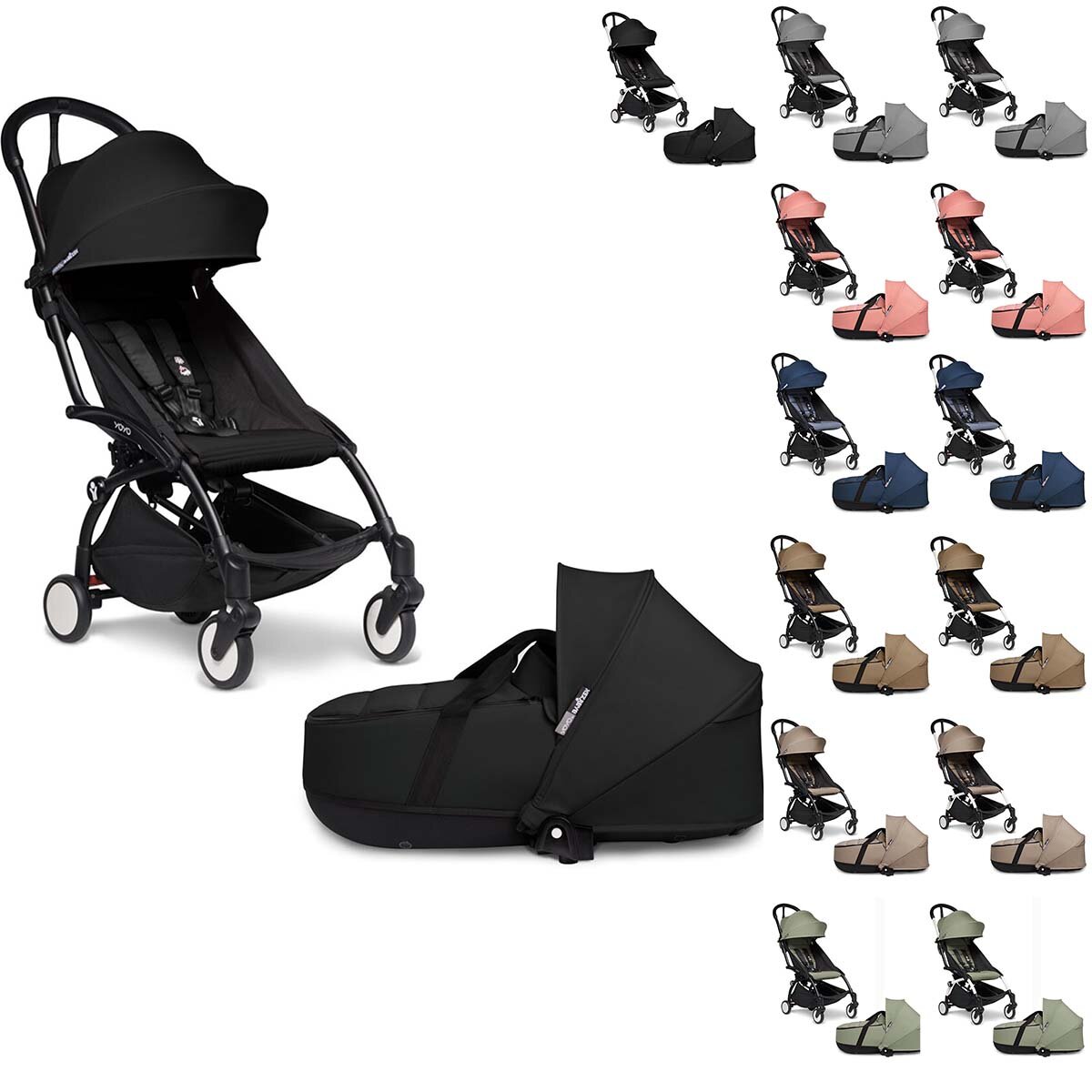 BABYZEN BABYZEN Kinderwagen Komplettset YOYO² Liegewanne und 6+