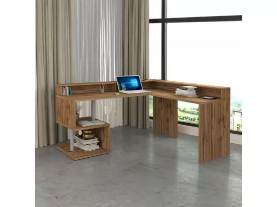 Bureau d'angle 160-180x 60 design moderne professionnel STEVE