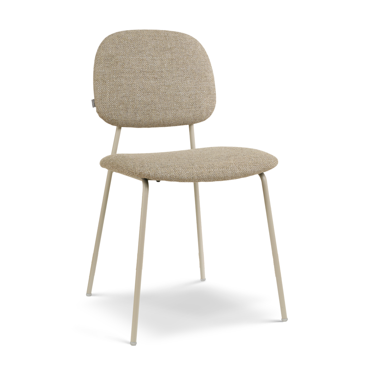 Eetkamerstoel Jasmijn taupe - grijsbeige onderstel