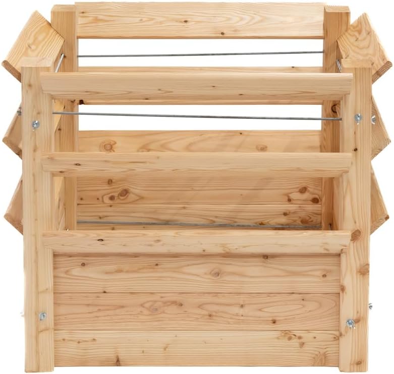 WESTMANN Premium Hochbeet aus Lärchenholz | Natur | 66x91x73 cm | Kräuterbeet für den Außenbereich | Holzhochbeet zum Bepflanzen von Gemüse & Kräutern