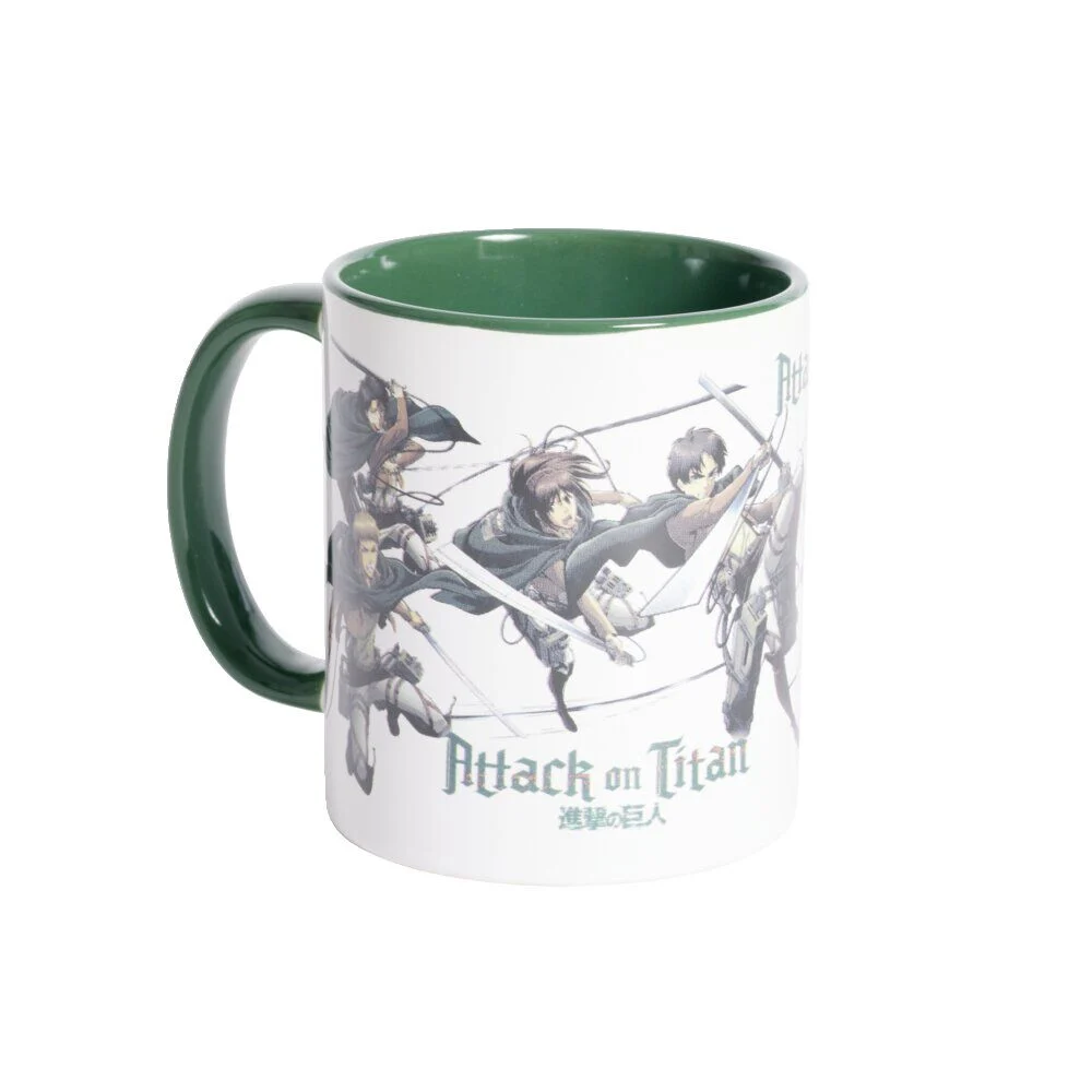 Mug Attaque des Titans vert et blanc 315ml