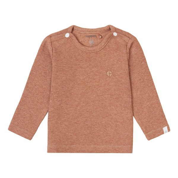 Noppies Rib Natal T-shirt Lange Mouwen Oatmeal Mt. 44
