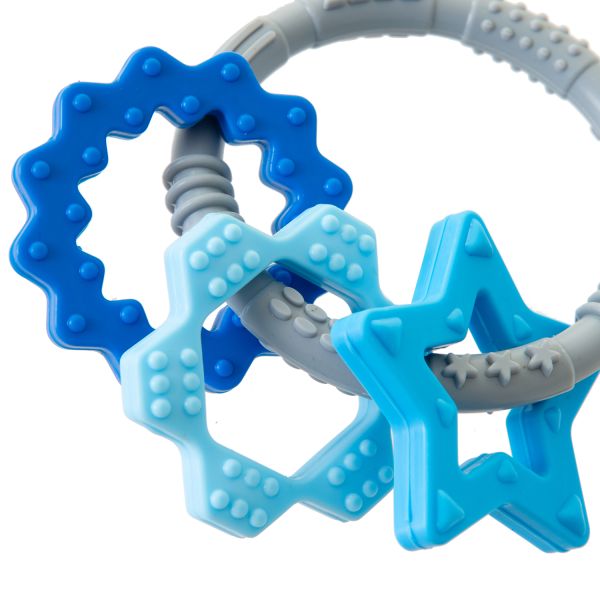 Babyjem Bijtring Silicone Speeltjes Blauw