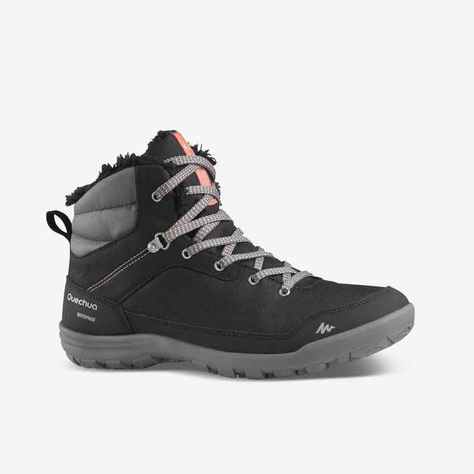 Decathlon Quechua - Botas de caminhada femininas Quechua SH100 MID, quentes e impermeáveis