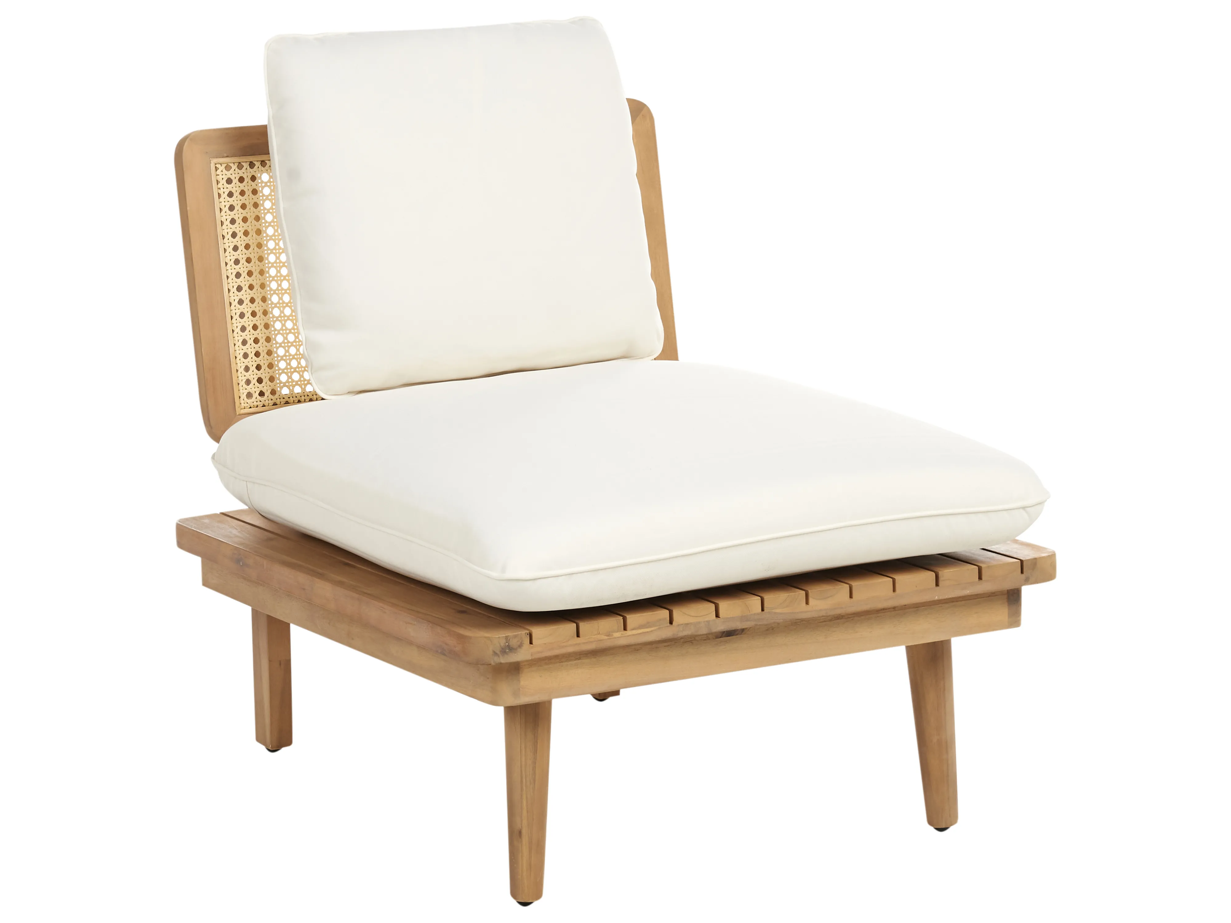 Loungeset met tafel 4-zits ACCADIA Gecertificeerd acaciahout Lichtbeige