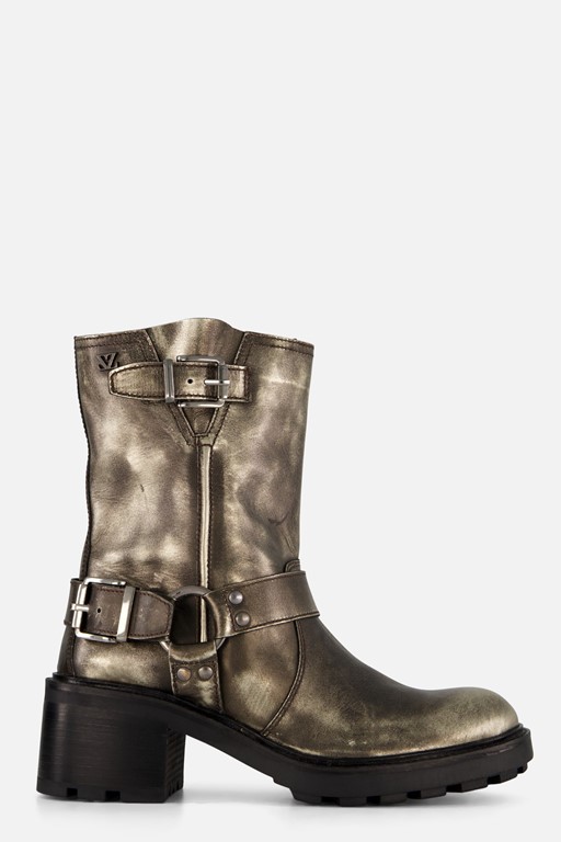 Lazamani Vintage Biker boots zilver Leer