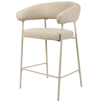 KARWEI barkruk Coco beige bouclé stof