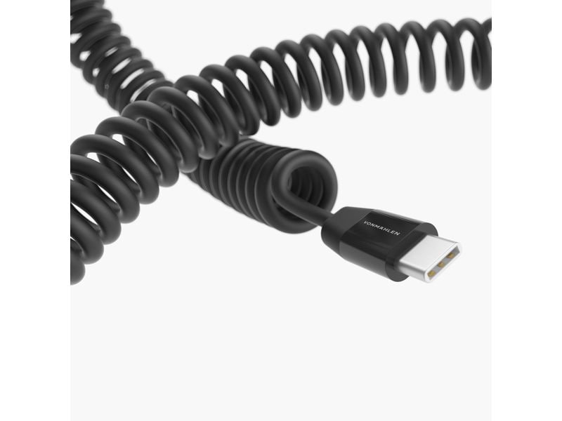 Vonmählen USB-Ladekabel Allroundo GaN All-in-One Schwarz All-in-One-Lade- und Datenkabel mit Schnellladefunktion und inkludiertem Ladegerät