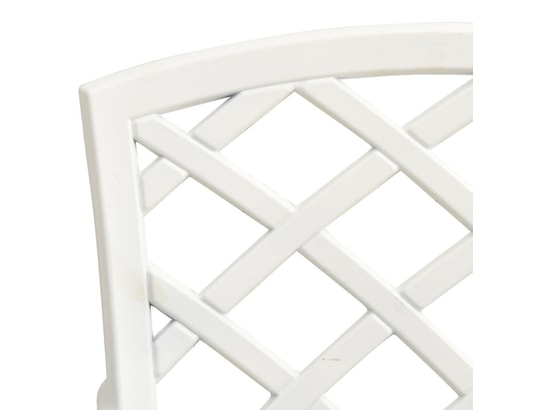 VIDAXL - Chaises de jardin lot de 6 fonte d'aluminium blanc