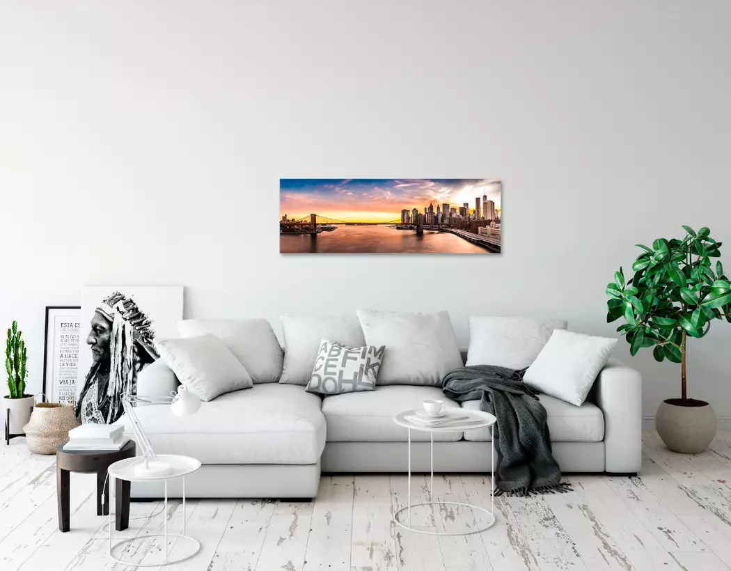Glasbild 33 x 98 cm New York City