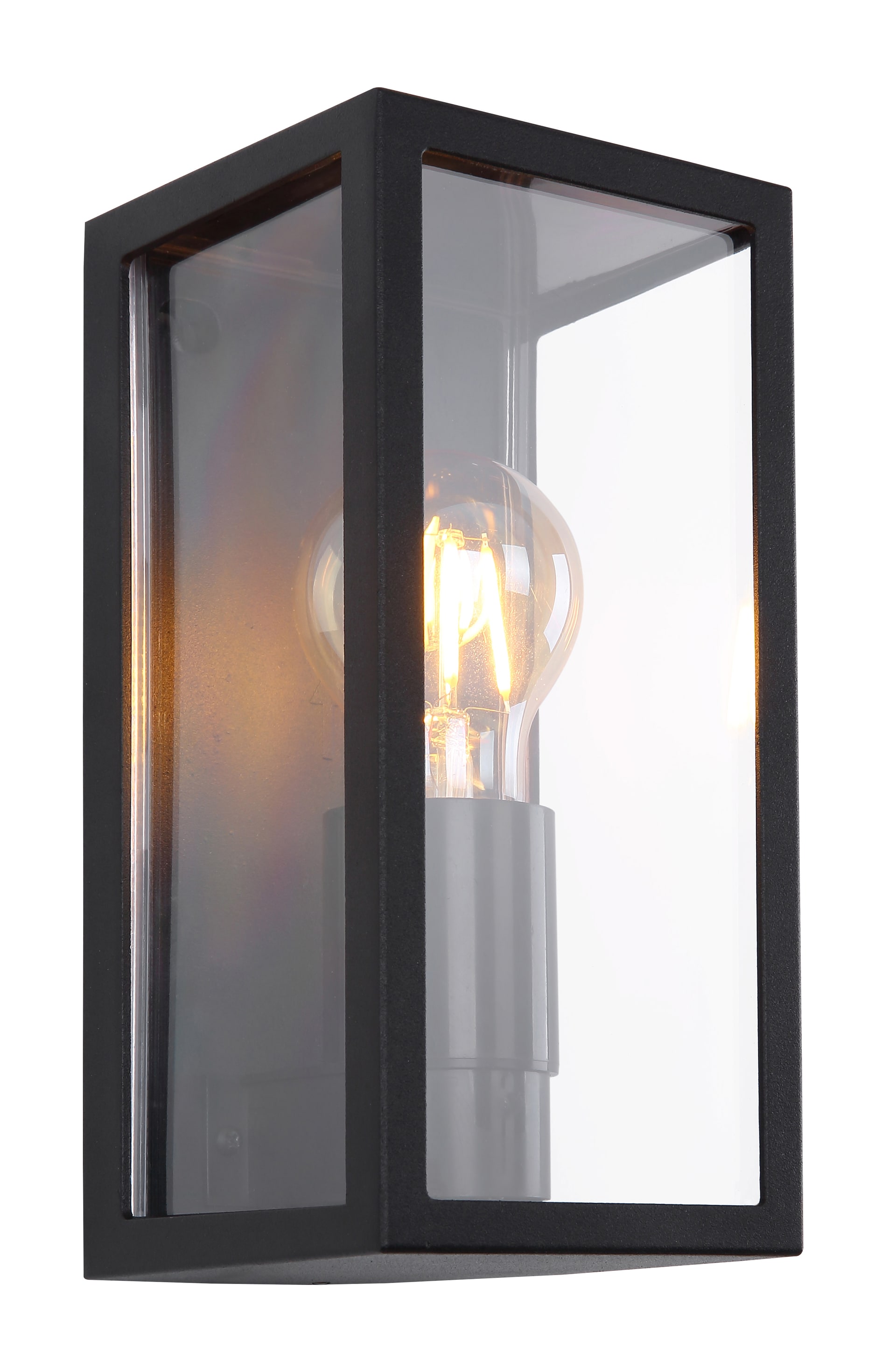 GLOBO LED Retrofit Außenwandleuchte GUNDULA schwarz /Kunststoff