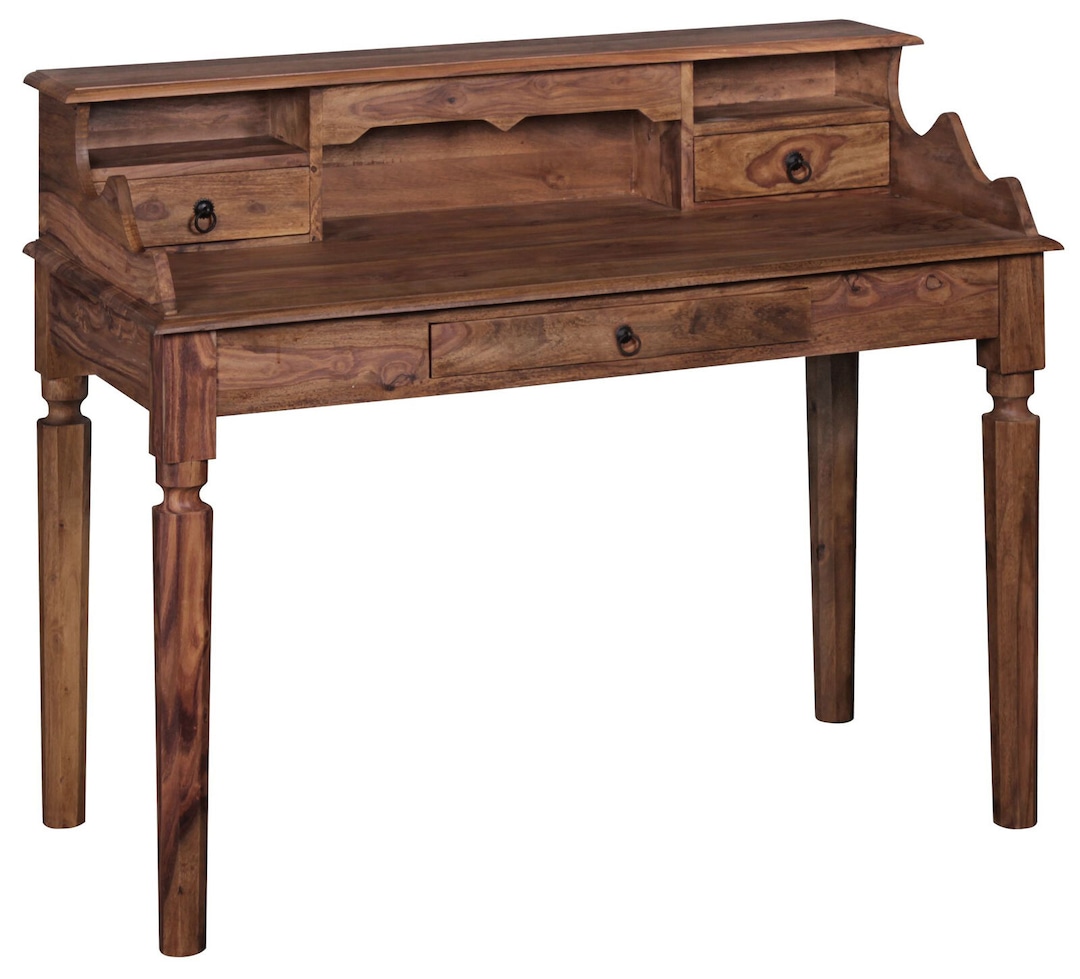 CASAVANTI Schreibtisch 115 x 60 cm Sheesham braun