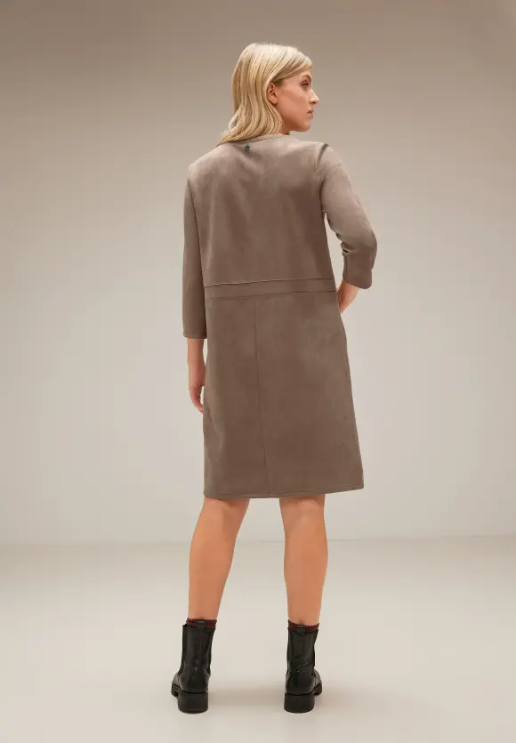 Velours Kleid - nougat mocca
