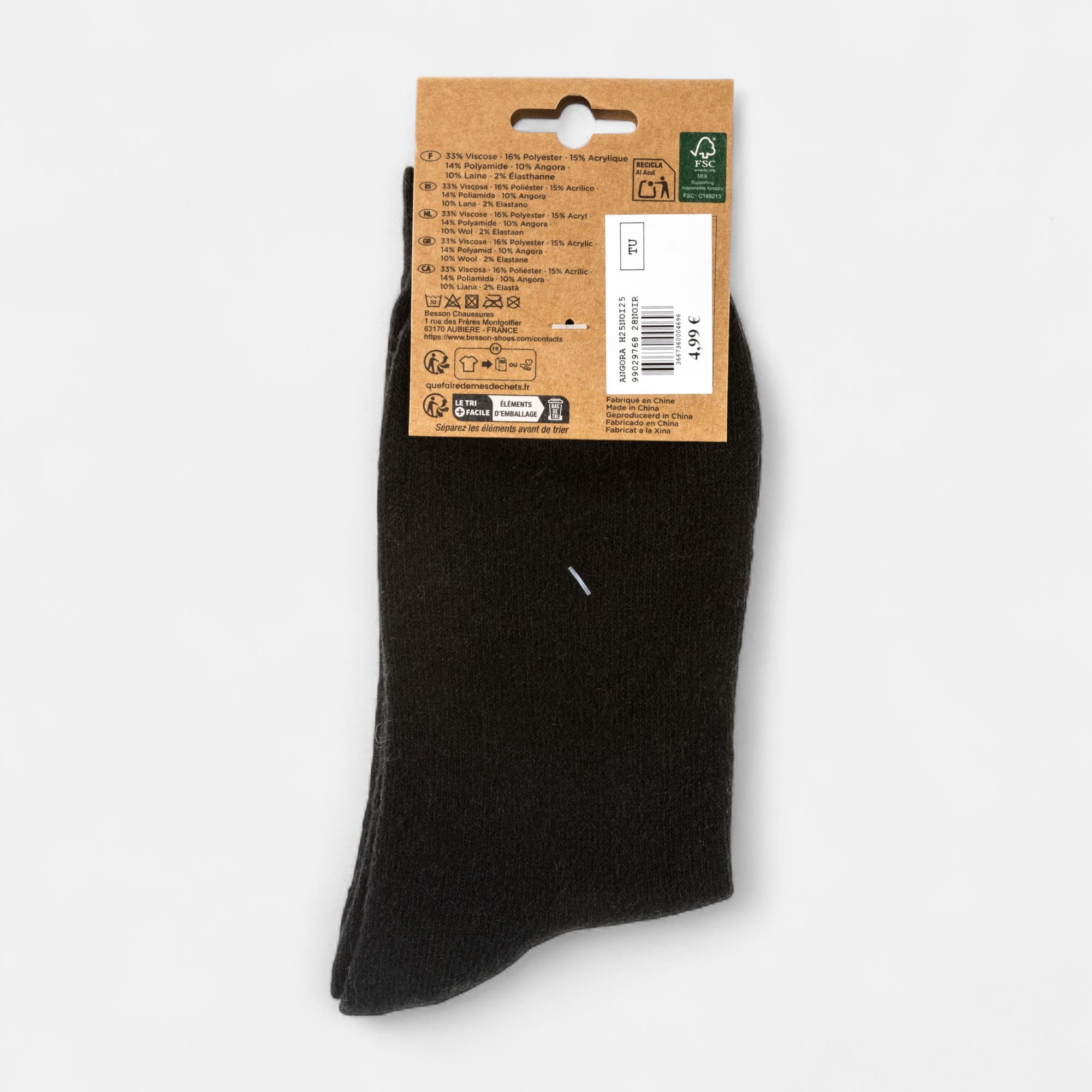 Chaussettes Femme noir vernis