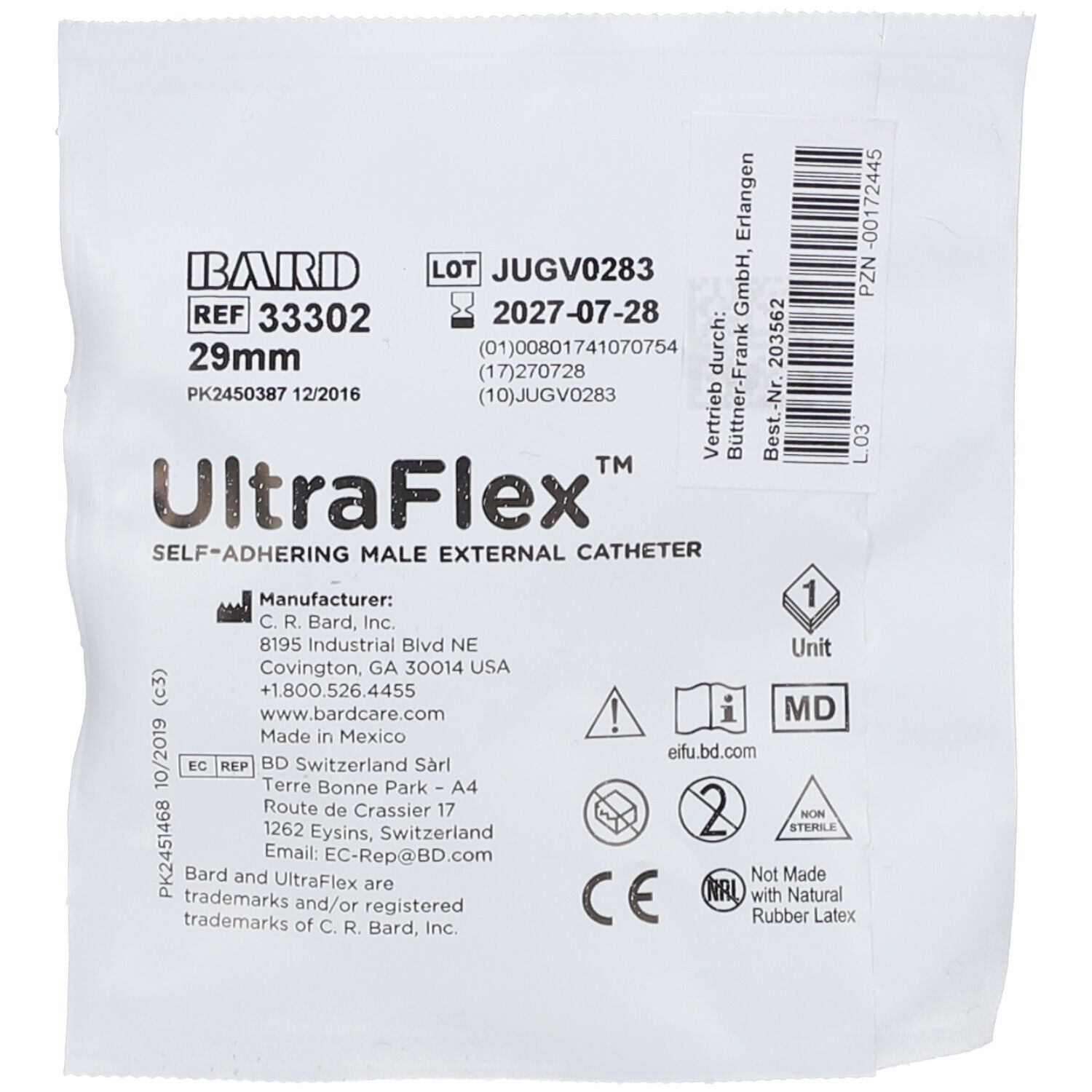 FRANK® Silikon-Urinal-Kondom Ultraflex