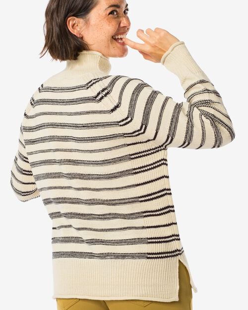 pull en maille femme Zelda blanc/noir