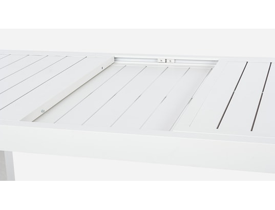 CONCEPT1 - Table extérieure Hilde blanc 160/240 x 90 x h 75cm