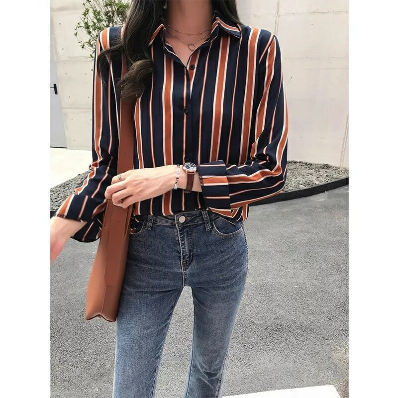 Hanji - Blouse met lange mouwen en strepen