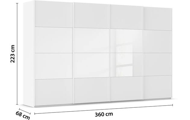 Kledingkast Finca Combi Glans-mat Glas