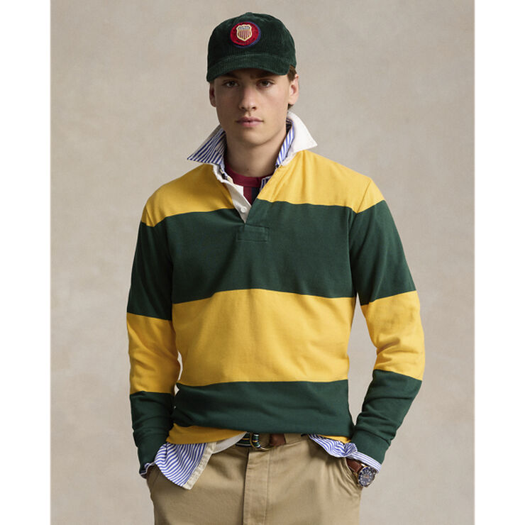 Polo Ralph Lauren AUTHENTC RUGBY JRSY-LSL-RUG Moss agate/gold bugle