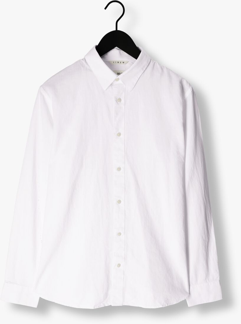 SELECTED HOMME witte selected homme klassiek overhemd slhslimnew-linen shirts ls classic w