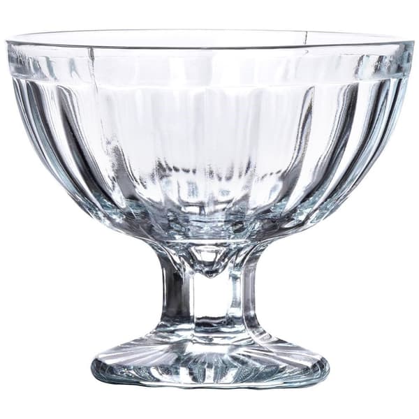 Tre elegante dessertskåler i glass, tåler oppvaskmaskin