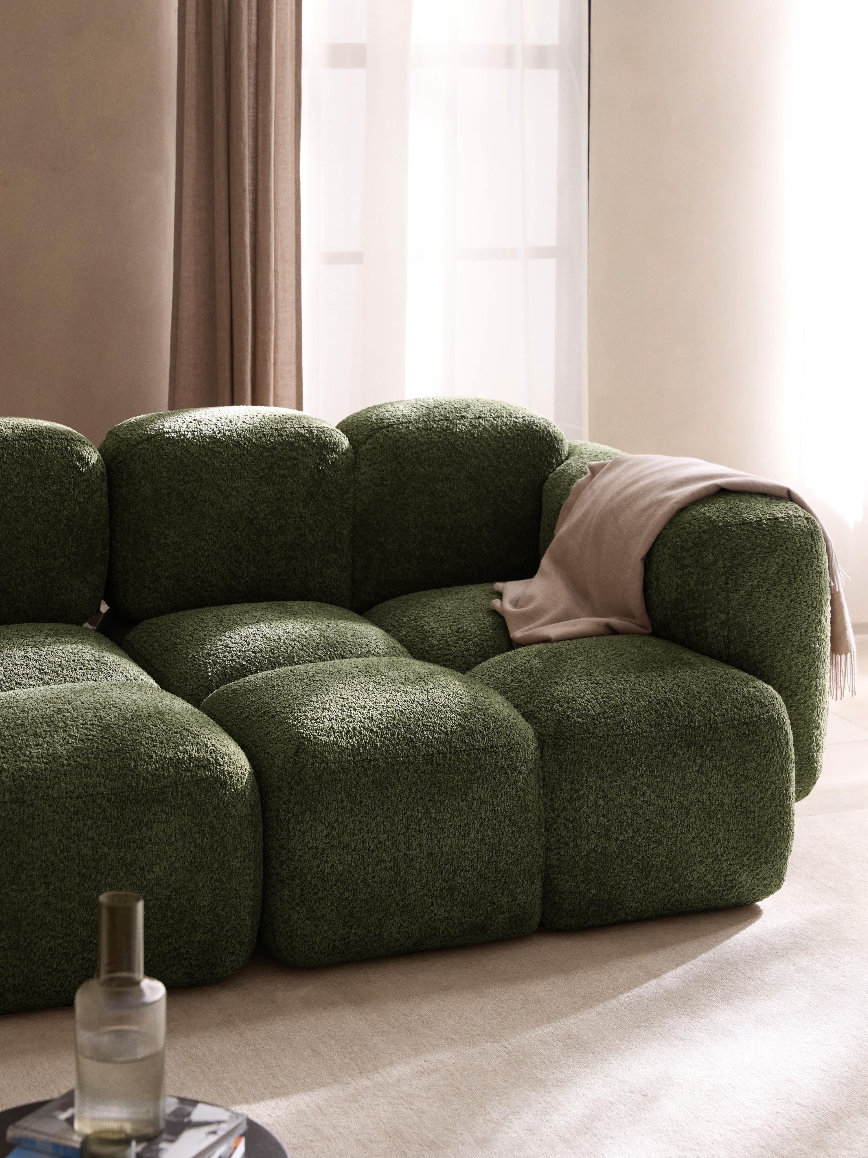 Modulaire bank Tayla (4-zits) van teddy bouclé