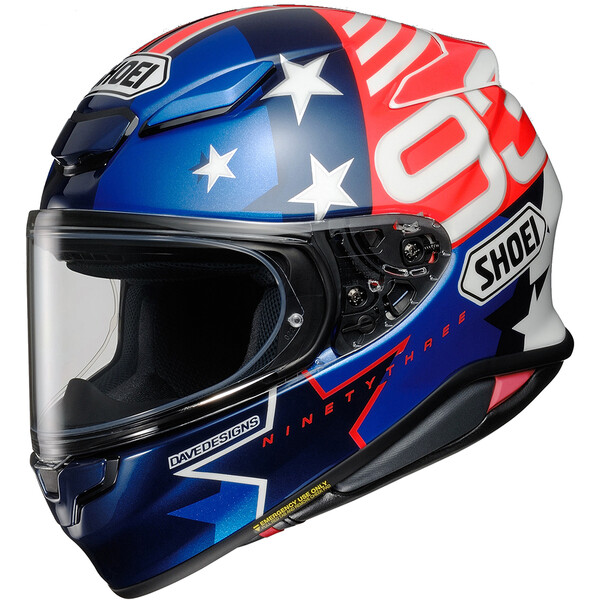 Shoei - Casque NXR2 Marc Marquez American Spirit TC-10 / Bleu / Rouge / Blanc