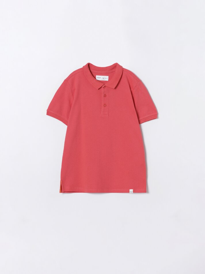 Pacote com 2 camisas polo básicas - Vermelho Claro