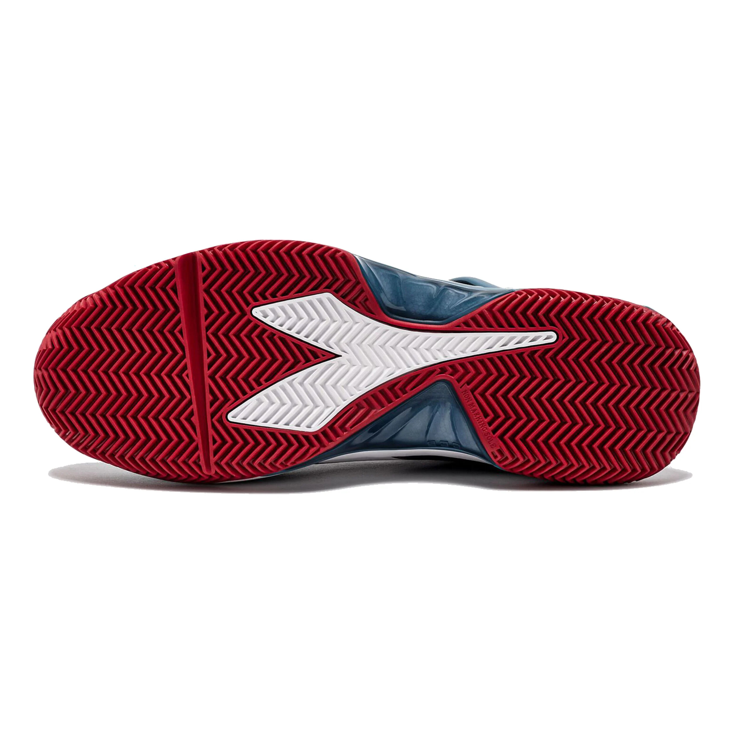 Diadora B.Icon 2 Chaussure Terre Battue Hommes - Bleu Petrol, Rouge