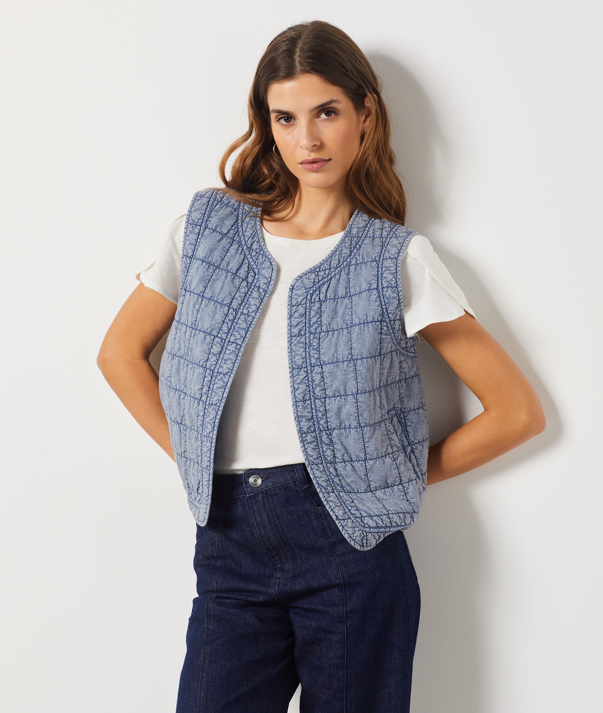 Veste sans manches matelassée