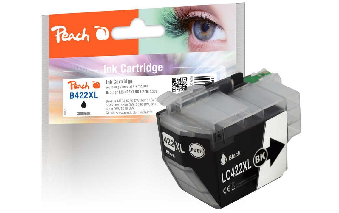 Tinte Brother LC-422XLBK BlackDruckerpatrone, Schwarz