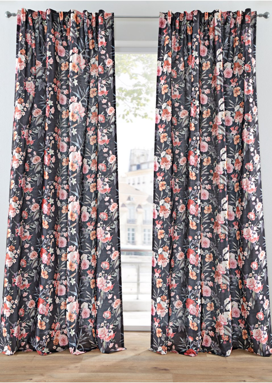 Panneau à imprimé floral (1 pce.)