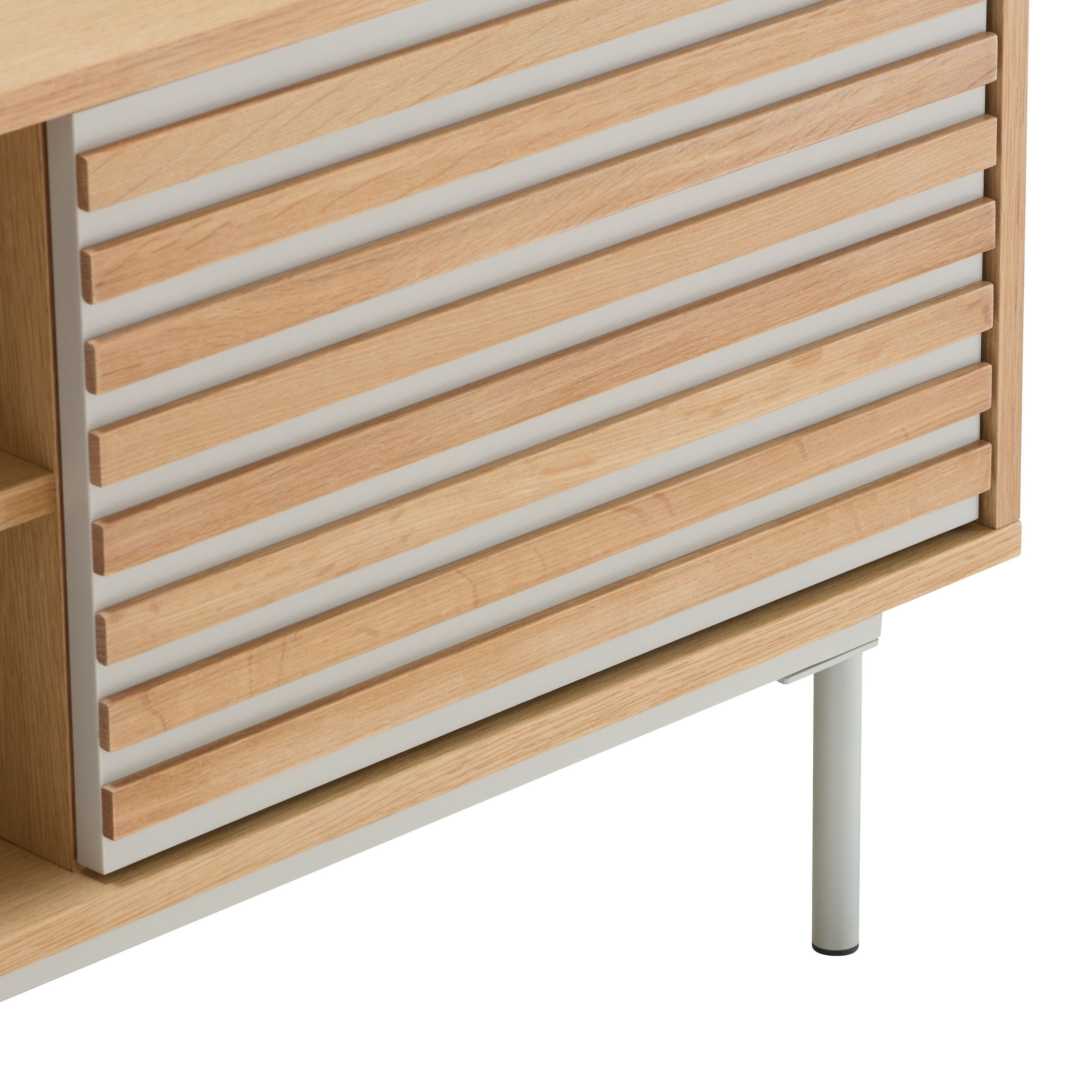 LINE Lowboard - Grau / Braun / B: 140.0 cm x T: 40.0 cm x H: 50.0 cm