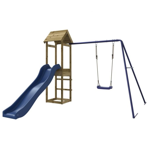 vidaXL Conjunto de Brincar para Exterior Madeira de Pinho Impregnada - 2315586083