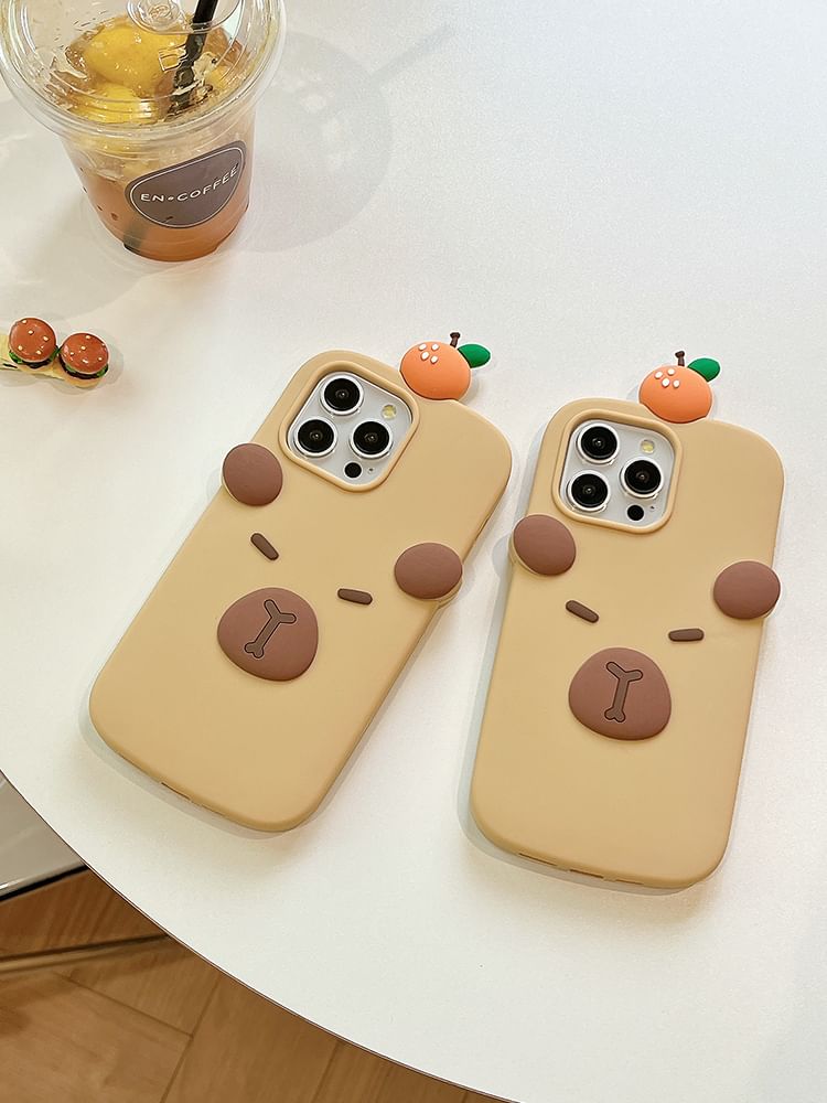Edgin - Capybara telefoonhoesje - iPhone 16 Pro Max / 16 Pro / 16 / iPhone 15 Pro Max / 15 Pro / 15 Plus / 15 / 14 Pro Max / 14 Pro / 14 Plus / 14 / 13 Pro Max / 13 Pro / 13 / 13 mini / 12 Pro Max / 12 Pro / 12 / 12 mini / 11 Pro Max / 11 Pro / 11